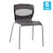 Flash Furniture Gray Plastic Stack Chairs with Lumbar Support, PK 5 5-RUT-NC618-GY-GG - alternate 5